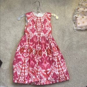 Papo d'Anjo Pink and White Sleeveless Sundress